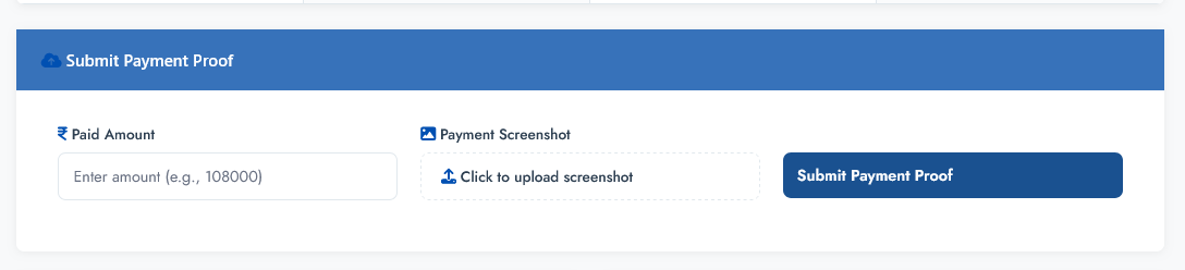 Step 6 Screenshot - Upload Payment Proof